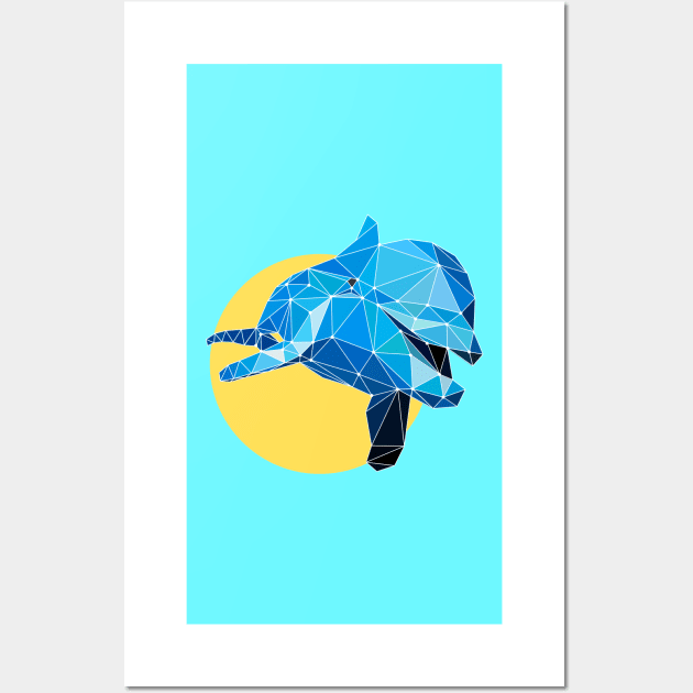 Poly Dolphin Wall Art by Polydesign